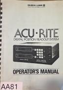 Acu-Rite-Acu-Rite Digital Position Readout System by Bausch & Lomb, Operator\'s Manual-Digital Readout (DRO) Systems-01